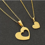 Heart Matching Necklace Set