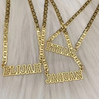 Signature Hollow Link Name Necklace