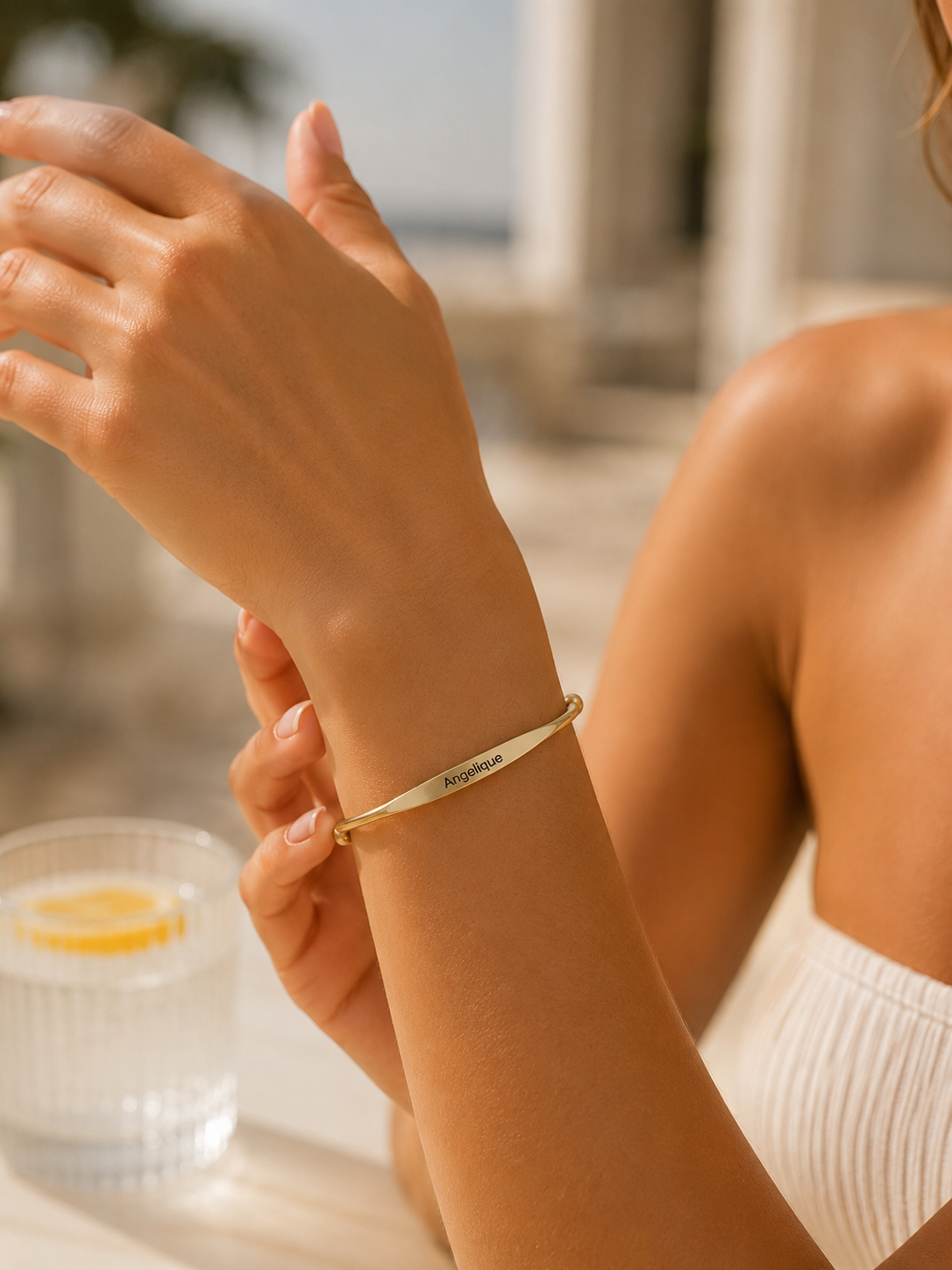 Signature Engraved Cuff
