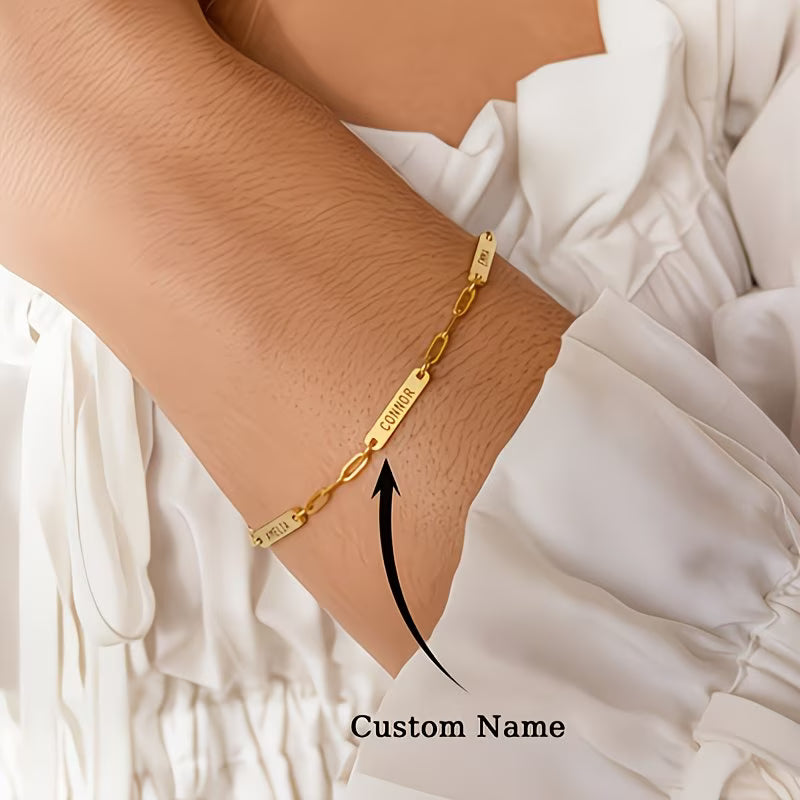 Signature Paperclip Name Bracelet