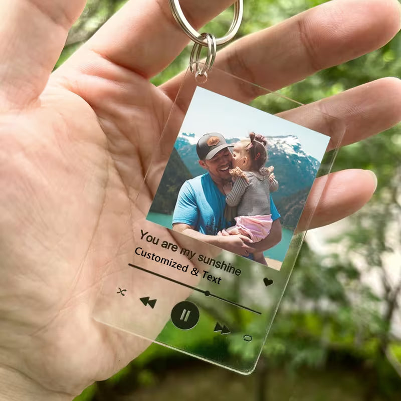 Custom Acrylic Music Plaque Keychain