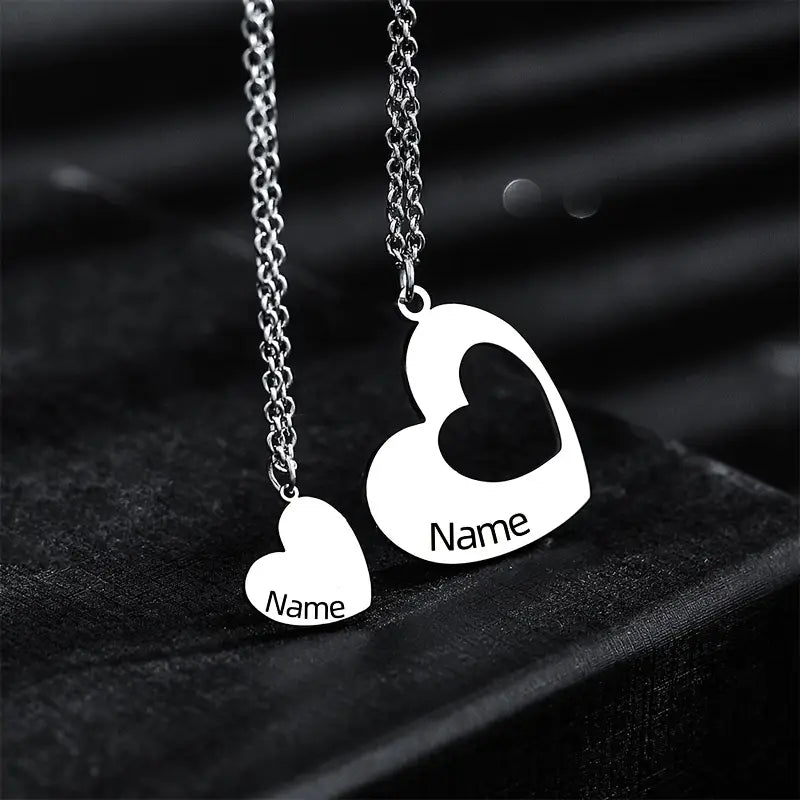 Heart Matching Necklace Set
