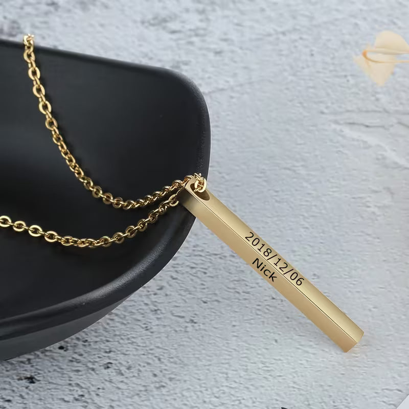 Family Bar Keepsake Necklace
