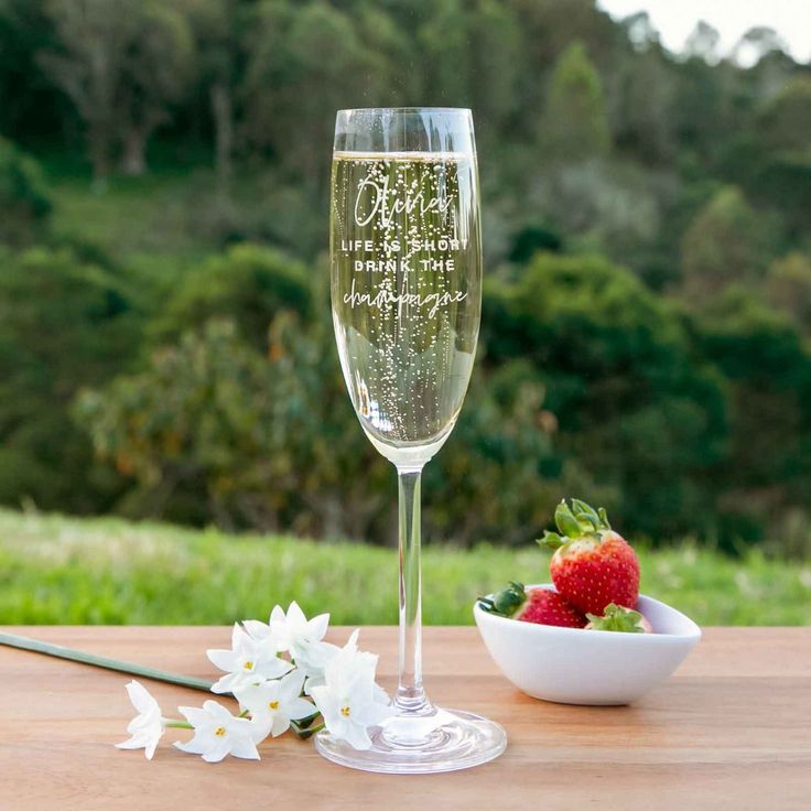 Personalised Champagne Glass
