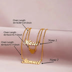Trinity Layers Name Necklace
