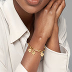 Golden Heart Name Chain Bracelet