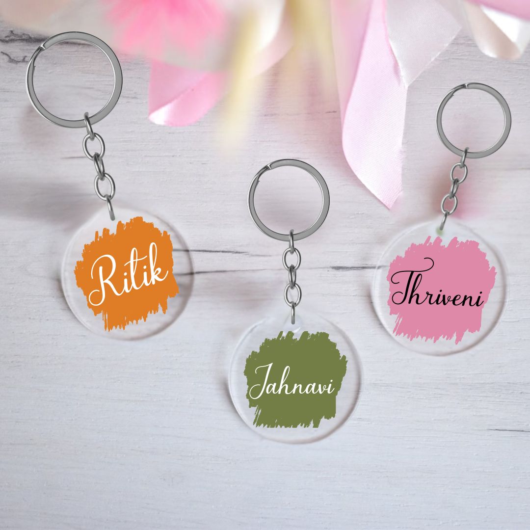 Personalized Acrylic Keychain with Custom Name