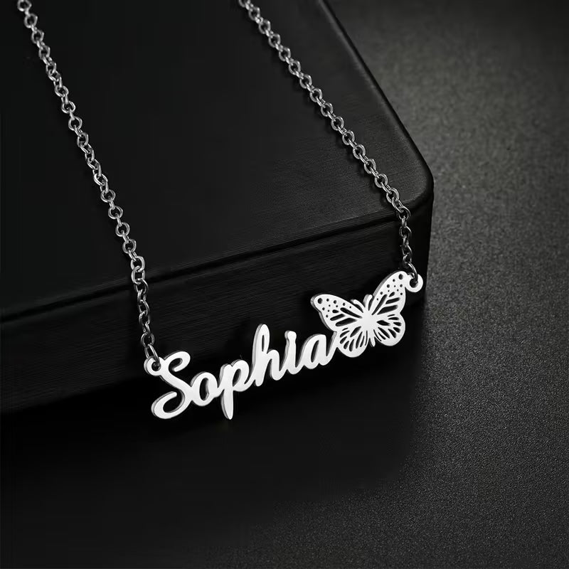 Butterfly Grace Name Necklace