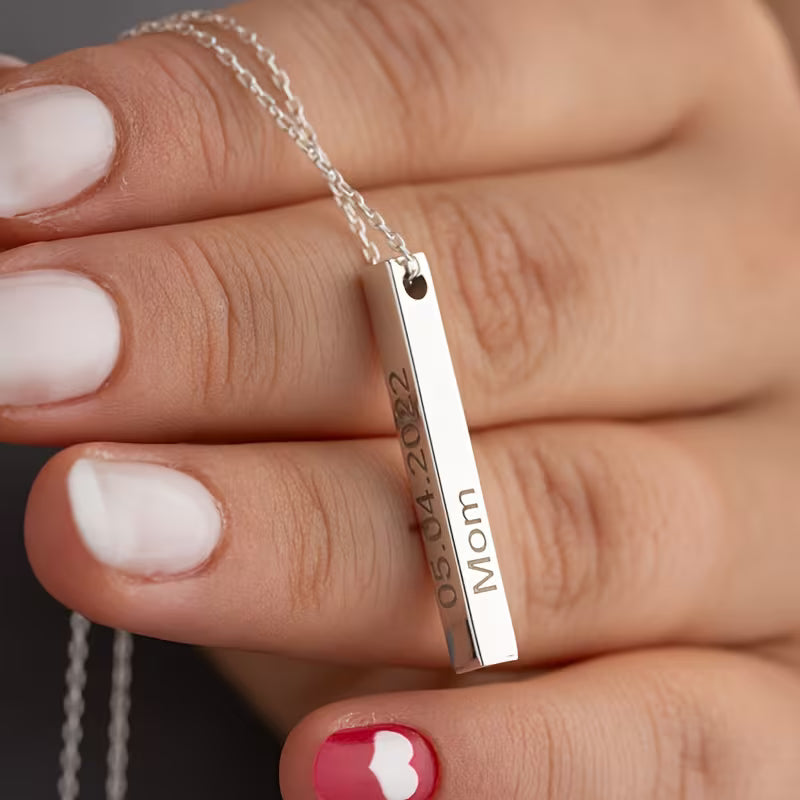 Family Bar Keepsake Necklace