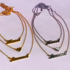 Trinity Layers Name Necklace