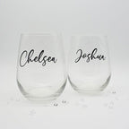 Personalised Stemless Wine Glass
