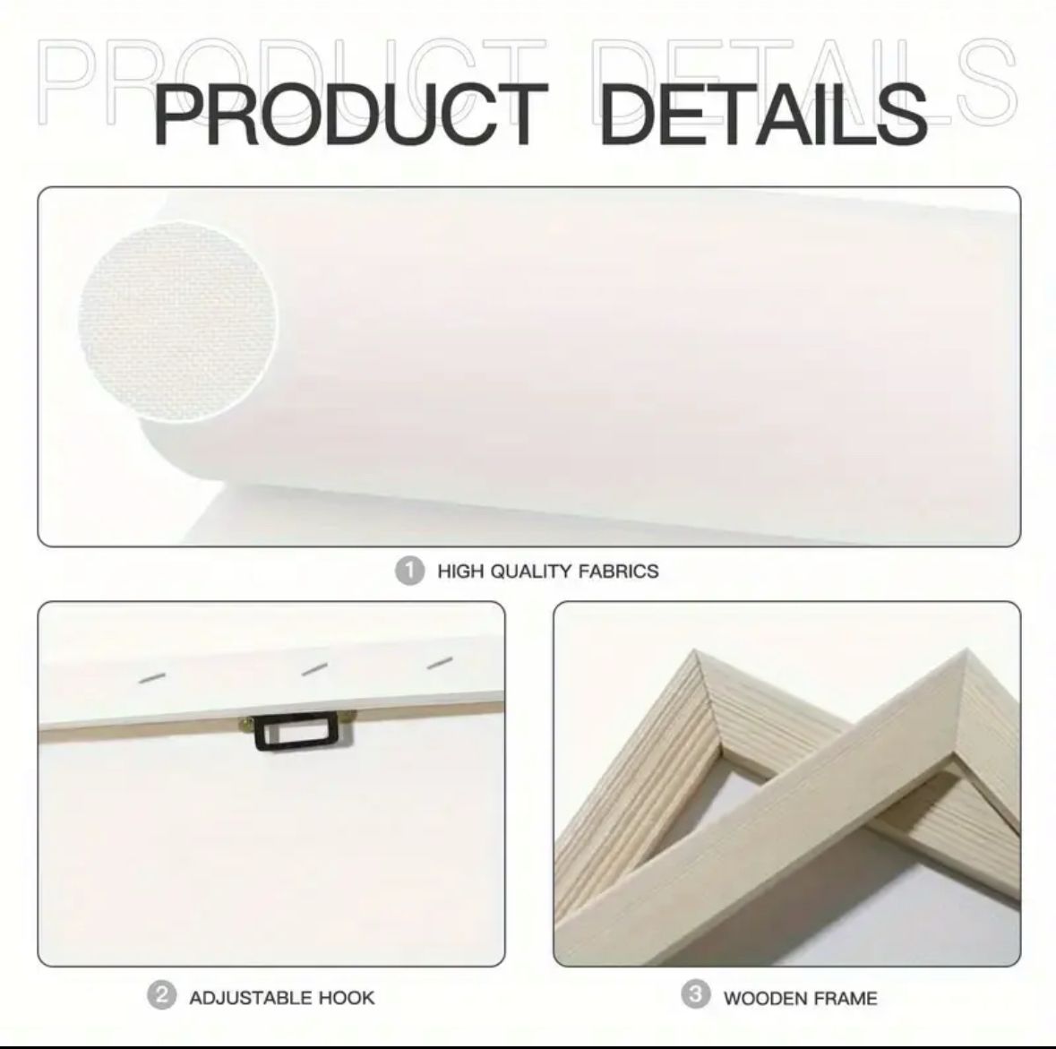 Customizable Wooden Frame Canvas Artwork