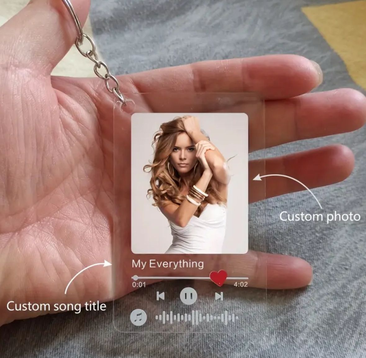 Custom Acrylic Music Plaque Keychain