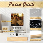 Music Plaque Acrylic Record with Wooden Stand