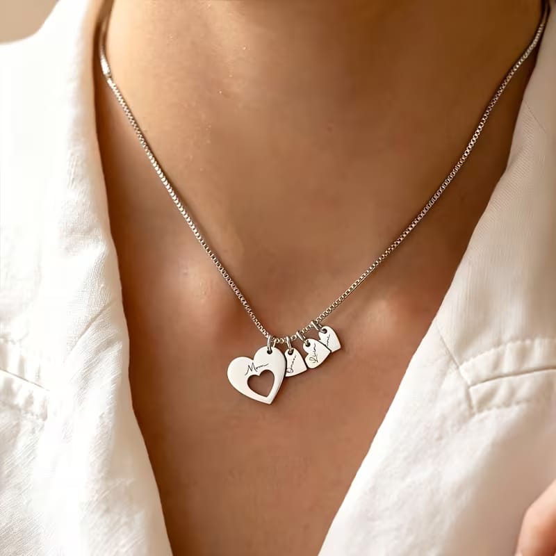 Hearts of Love Name Necklace