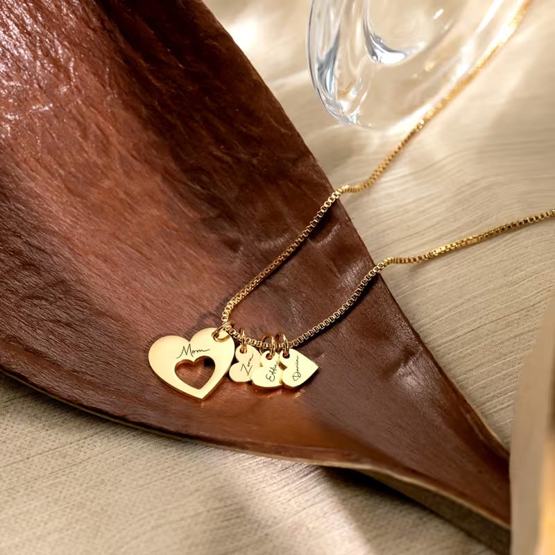 Hearts of Love Name Necklace