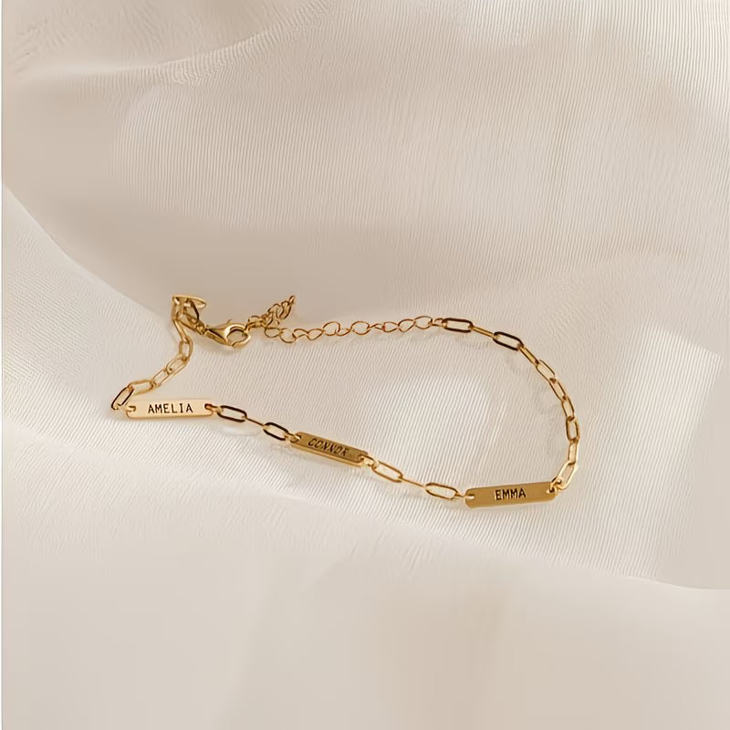 Signature Paperclip Name Bracelet