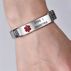 Red Alert Stainless Steel Snake Bracelet