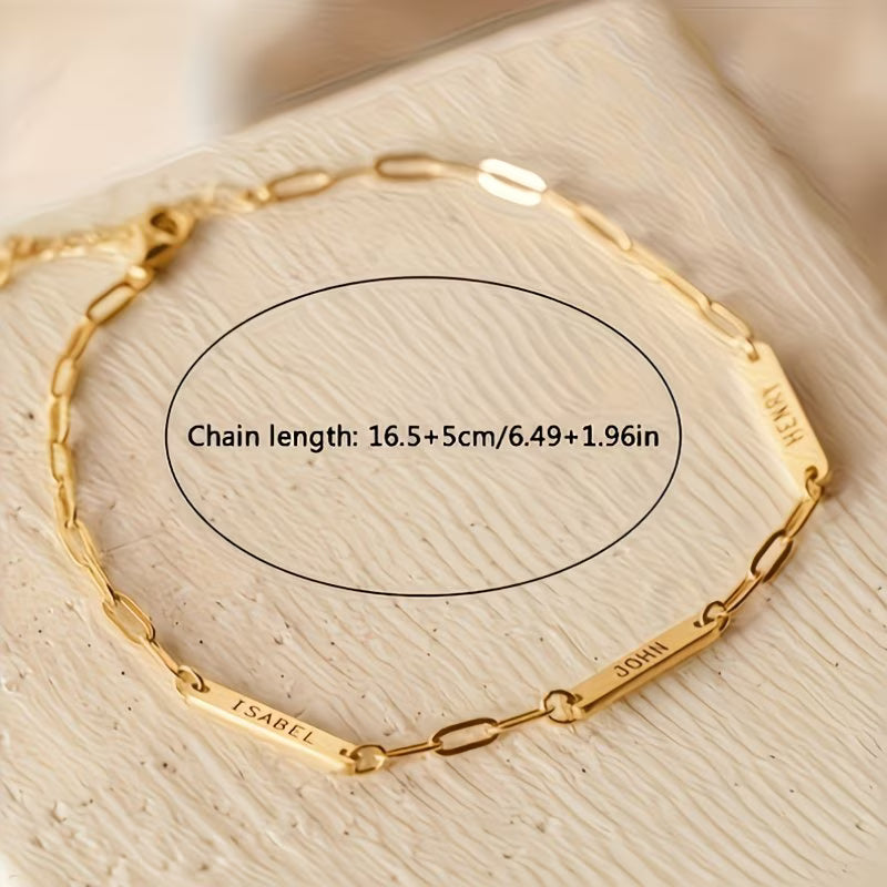 Signature Paperclip Name Bracelet